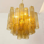 Liora Glass Chandelier – Modern Gold Accent Pendant Light for Dining Room and Living Room