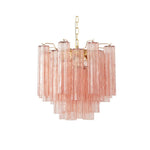 Liora Glass Chandelier – Modern Gold Accent Pendant Light for Dining Room and Living Room