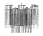 Eloria Glass Wall Sconce — Tiered Fluted Glass, Gold Frame