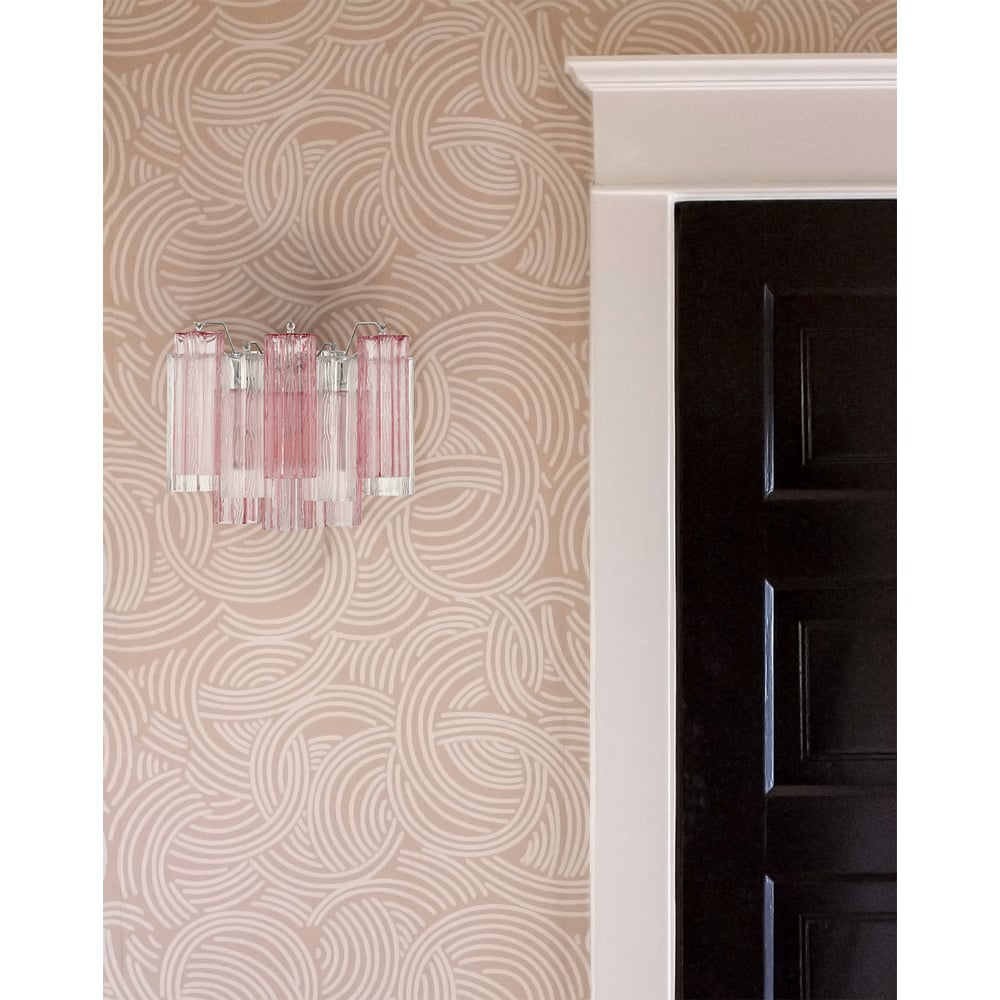 Eloria Glass Wall Sconce — Tiered Fluted Glass, Gold Frame