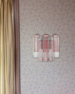 Eloria Glass Wall Sconce — Tiered Fluted Glass, Gold Frame