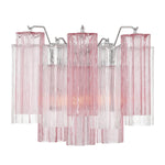 Eloria Glass Wall Sconce — Tiered Fluted Glass, Gold Frame
