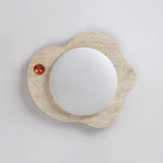 Aeolian Bloom Flush Mount Ceiling Light in Yellow Travertine