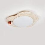 Aeolian Bloom Flush Mount Ceiling Light in Yellow Travertine