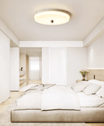 Aeon Travertine Orb Ceiling Light – Natural Stone Flush Mount