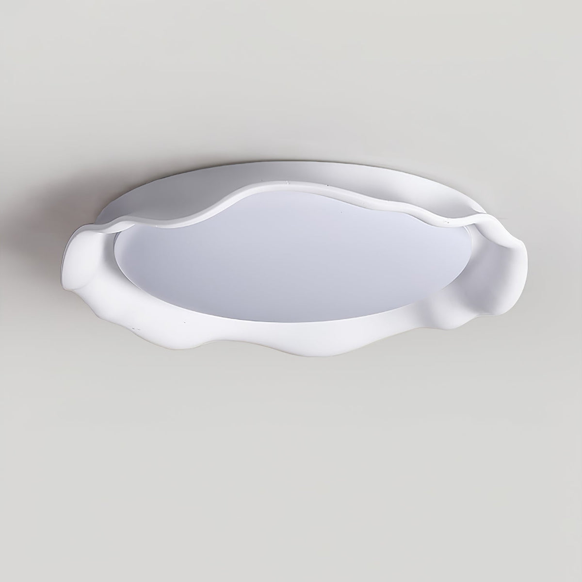 Aera Textured Microcement LED Ceiling Light in Gray, Beige, or White