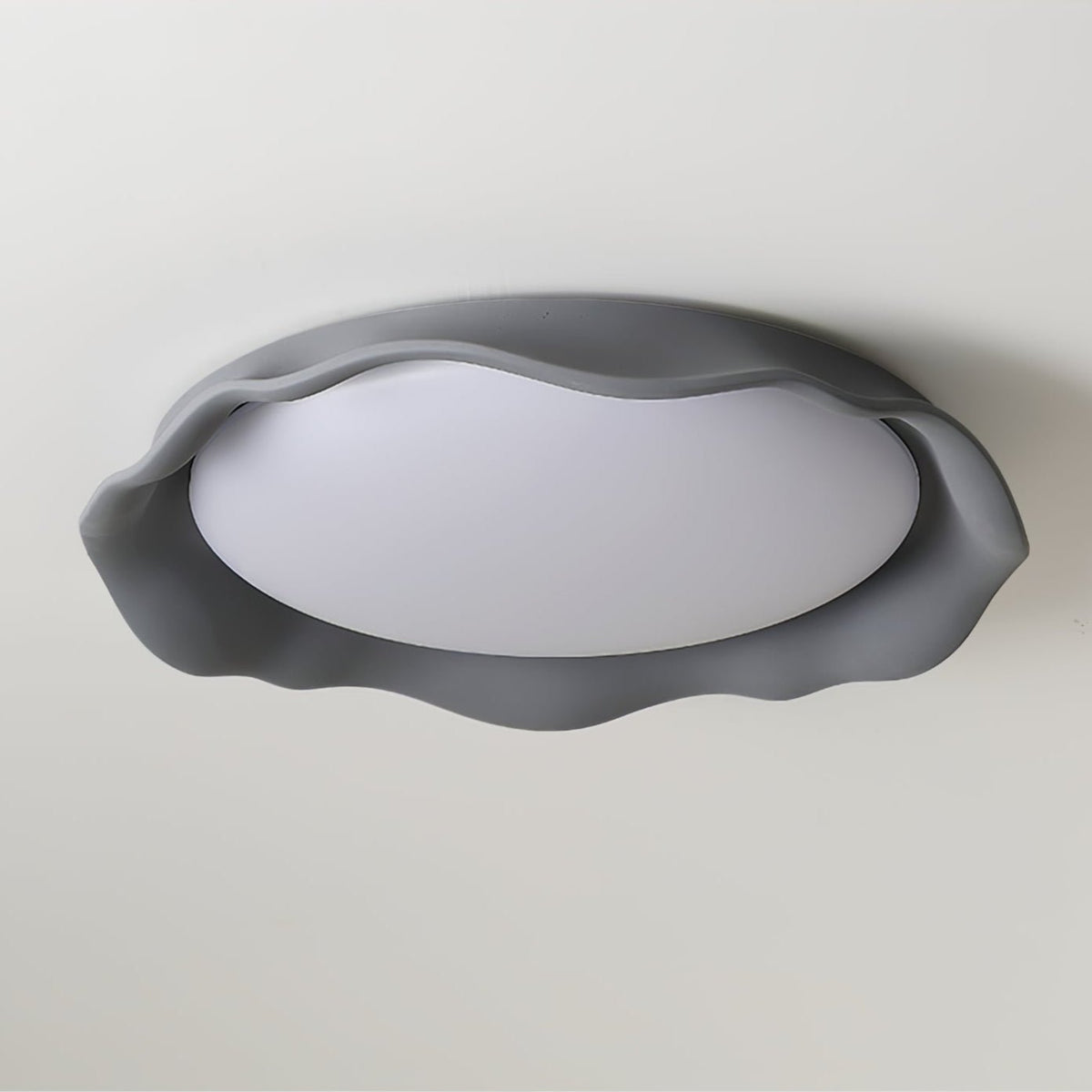 Aera Textured Microcement LED Ceiling Light in Gray, Beige, or White
