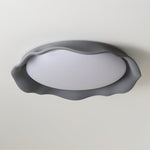 Aera Textured Microcement LED Ceiling Light in Gray, Beige, or White