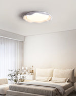 Aera Textured Microcement LED Ceiling Light in Gray, Beige, or White