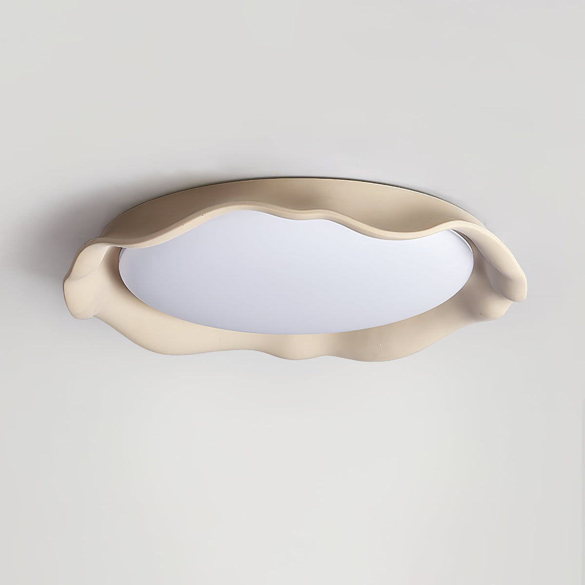 Aera Textured Microcement LED Ceiling Light in Gray, Beige, or White