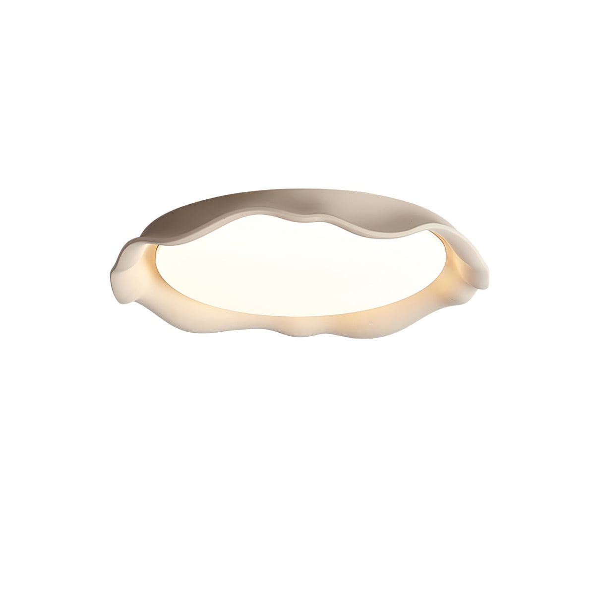 Aera Textured Microcement LED Ceiling Light in Gray, Beige, or White