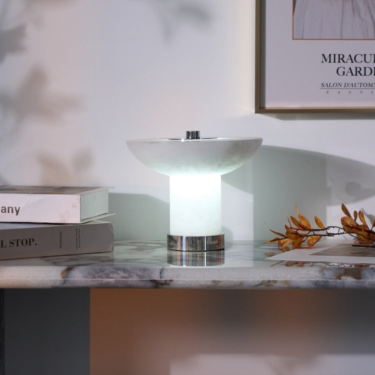 Aeralith Rechargeable Alabaster Table Lamp – Portable LED Accent Light