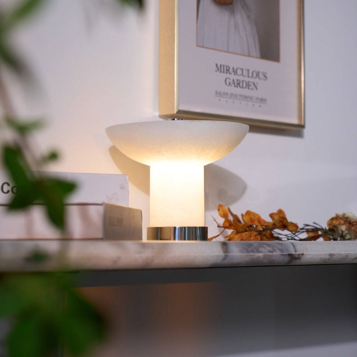 Aeralith Rechargeable Alabaster Table Lamp – Portable LED Accent Light