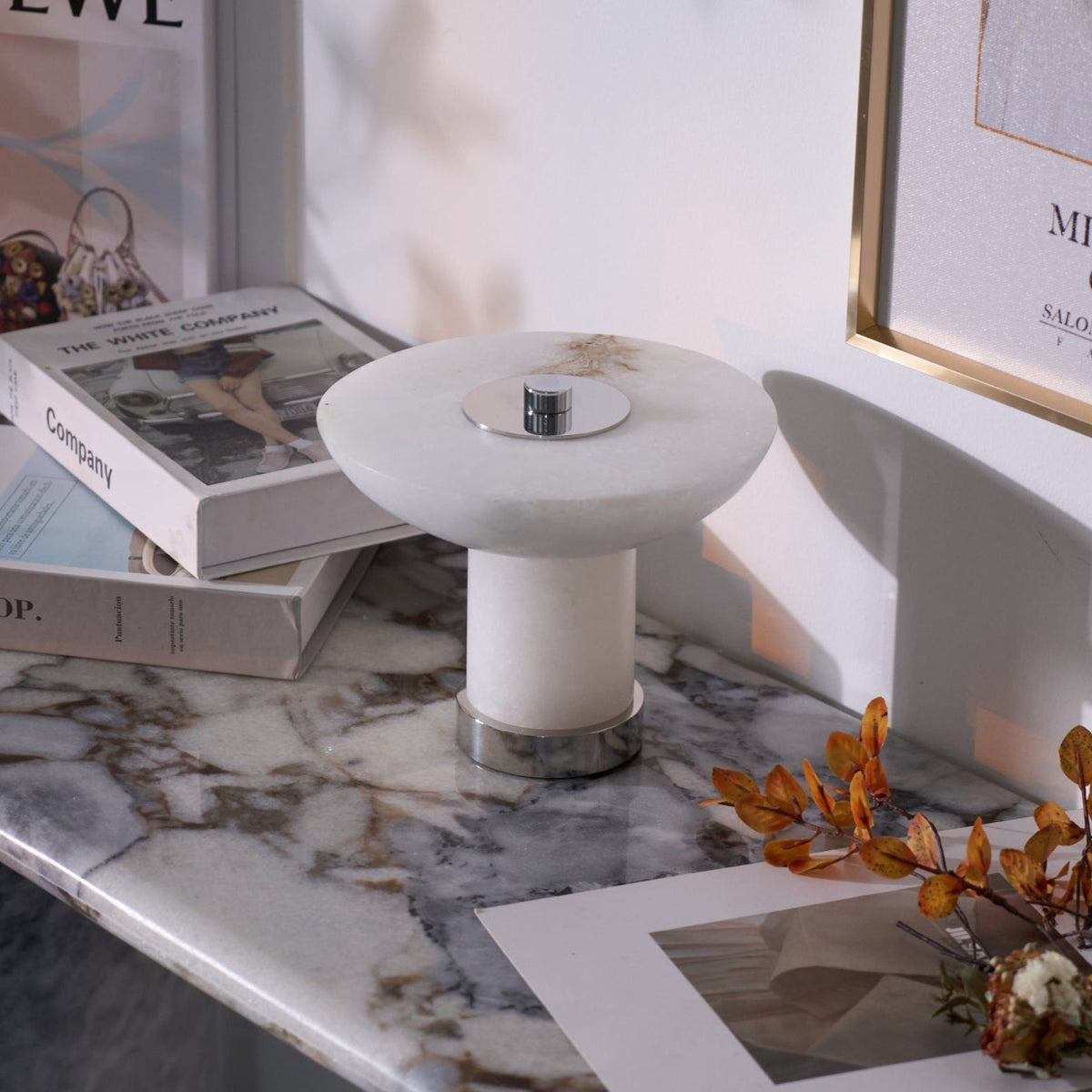 Aeralith Rechargeable Alabaster Table Lamp – Portable LED Accent Light