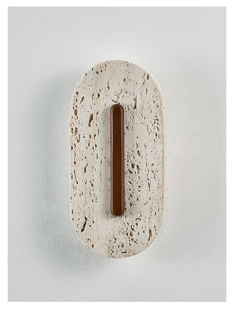 Aerin Travertine Wall Sconce with Integrated LED