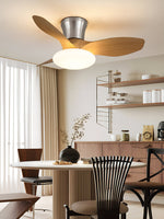 Aeris Curve Ceiling Fan with Integrated LED Light in Walnut Finish