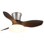 Aeris Curve Ceiling Fan with Integrated LED Light in Walnut Finish