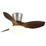Aeris Curve Ceiling Fan with Integrated LED Light in Walnut Finish