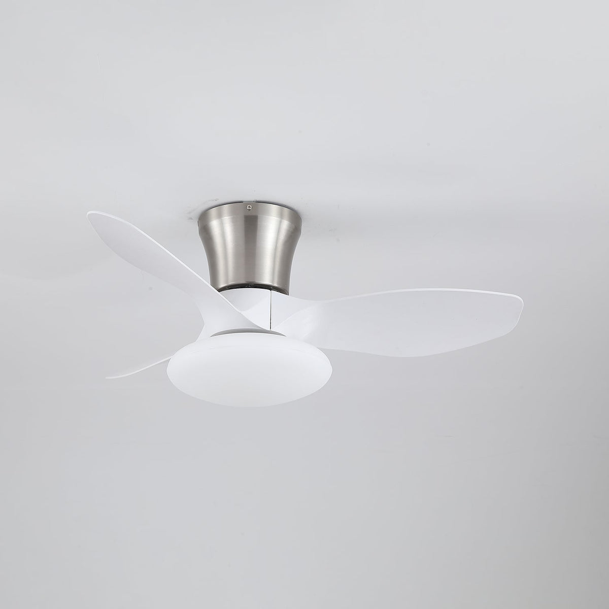 Aeris Curve Ceiling Fan with Integrated LED Light in Walnut Finish