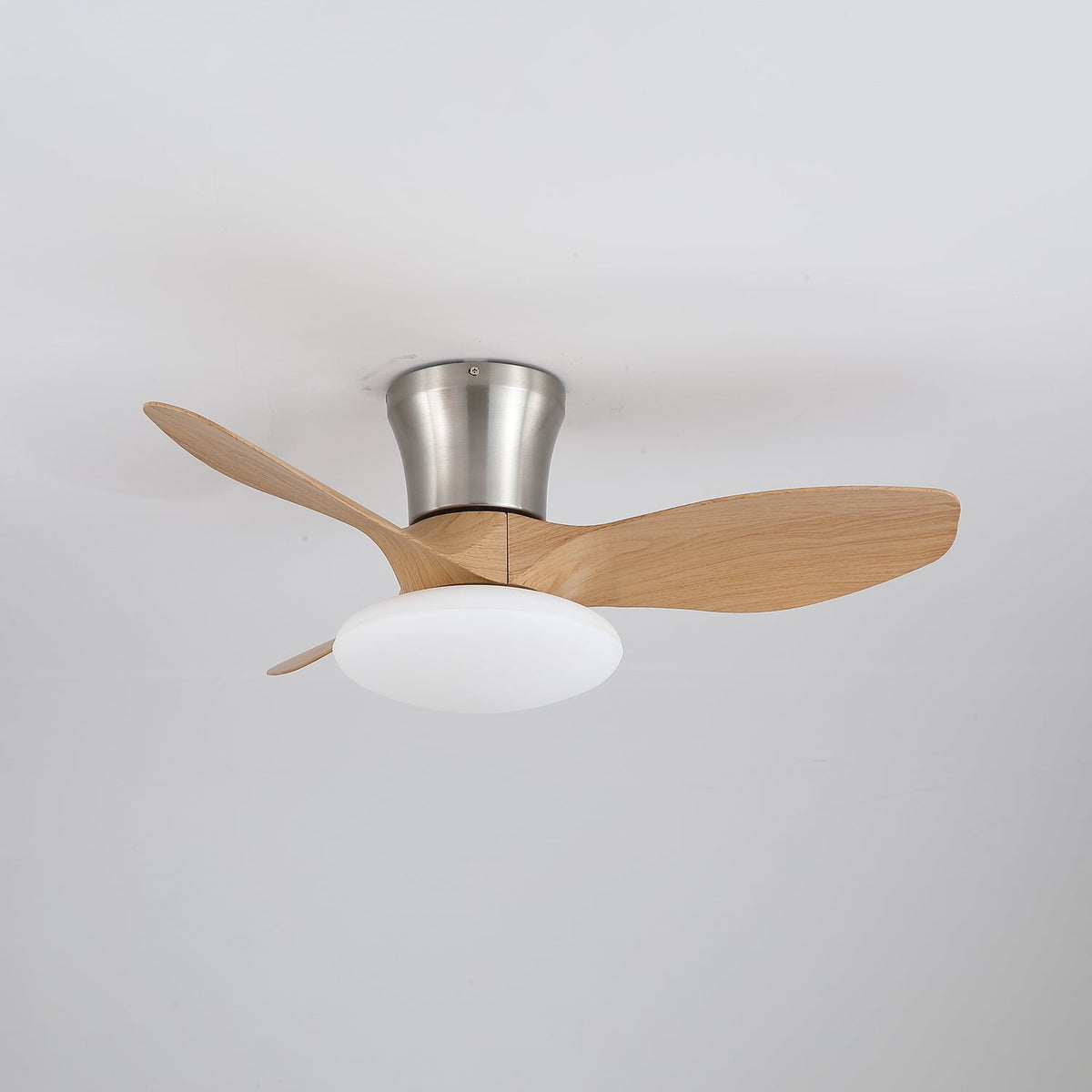 Aeris Curve Ceiling Fan with Integrated LED Light in Walnut Finish