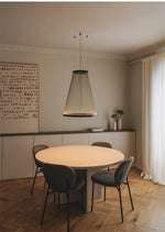 Aeris Mesh Pendant Light – Modern Conical LED Hanging Lamp for Dining & Living Spaces