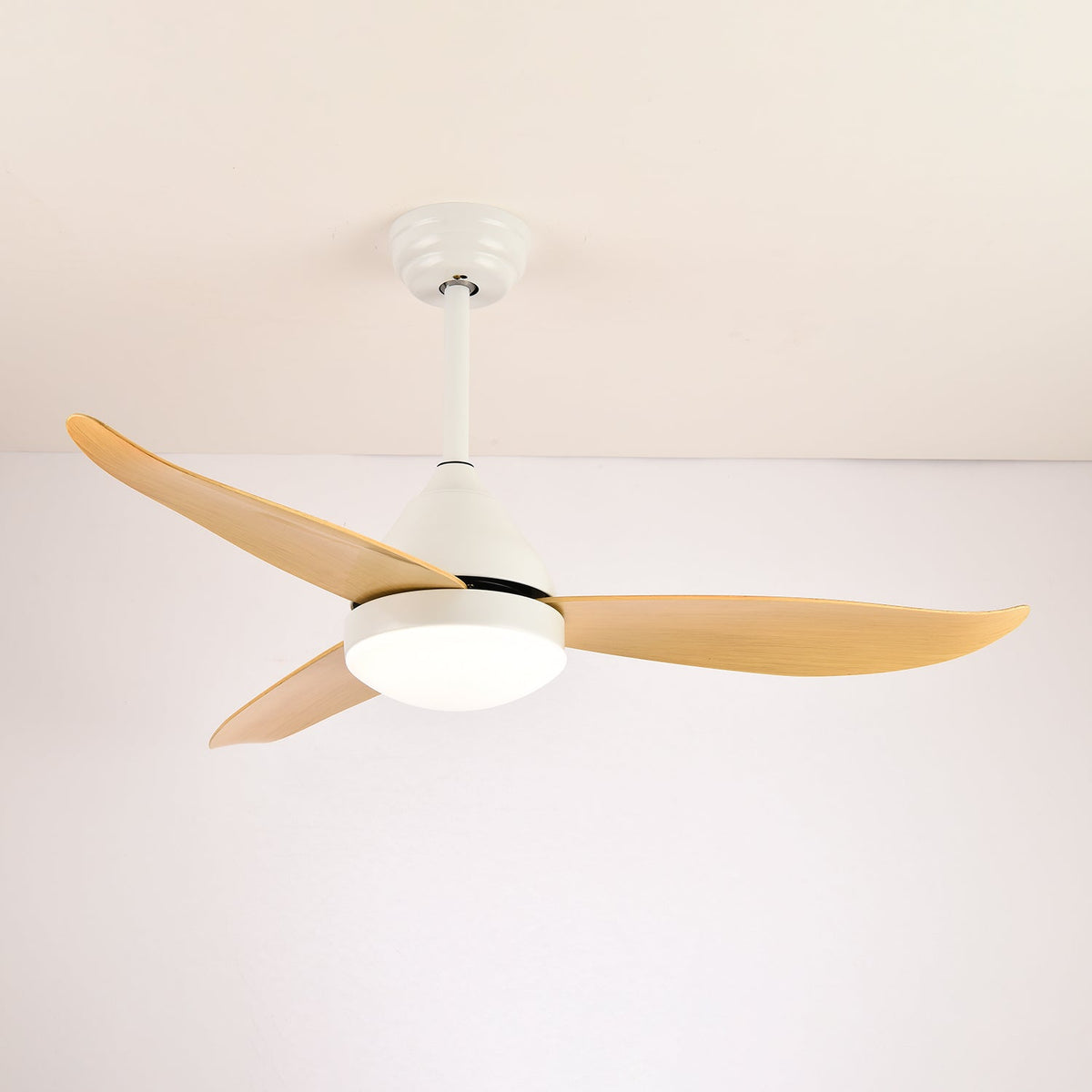 Aeris Whisper Ceiling Fan with Integrated LED Light, Scandinavian Minimalist Design