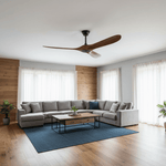 Aero Breeze Ceiling Fan — Sculpted Wood Blades & Whisper-Quiet DC Motor