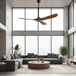 Aero Breeze Ceiling Fan — Sculpted Wood Blades & Whisper-Quiet DC Motor