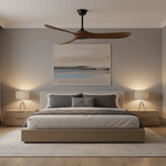 Aero Breeze Ceiling Fan — Sculpted Wood Blades & Whisper-Quiet DC Motor
