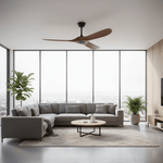 Aero Breeze Ceiling Fan — Sculpted Wood Blades & Whisper-Quiet DC Motor