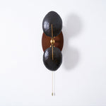Aero Fan Wall Sconce – Hand-Forged Metal & Walnut Wall Light