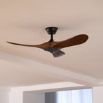 Aero Breeze Ceiling Fan — Sculpted Wood Blades & Whisper-Quiet DC Motor
