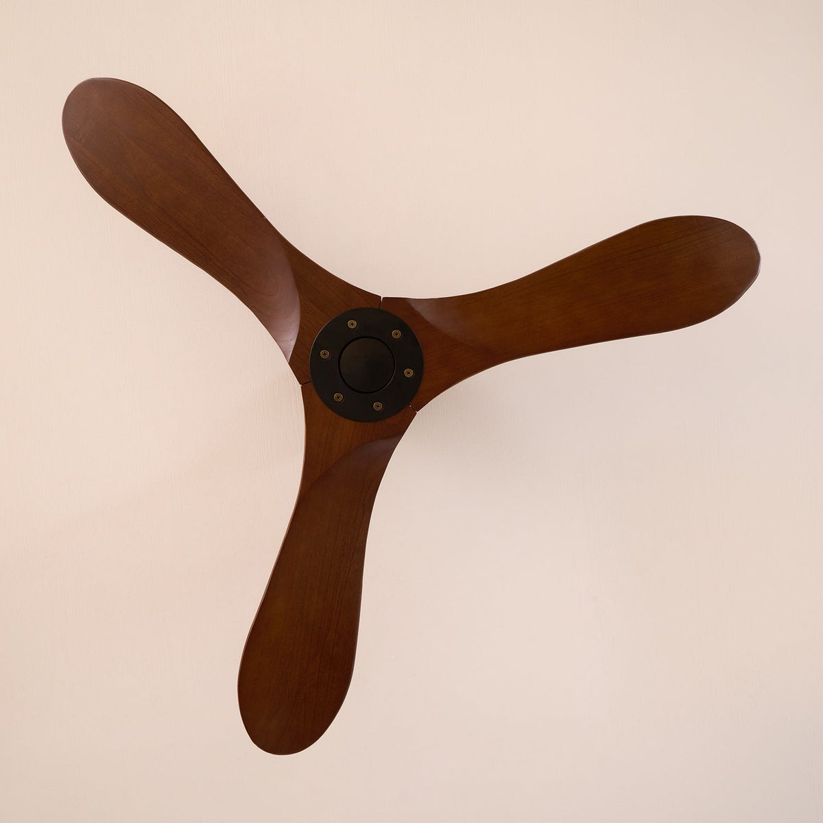 Aero Breeze Ceiling Fan — Sculpted Wood Blades & Whisper-Quiet DC Motor