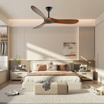 Aero Breeze Ceiling Fan — Sculpted Wood Blades & Whisper-Quiet DC Motor