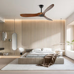 Aero Breeze Ceiling Fan — Sculpted Wood Blades & Whisper-Quiet DC Motor