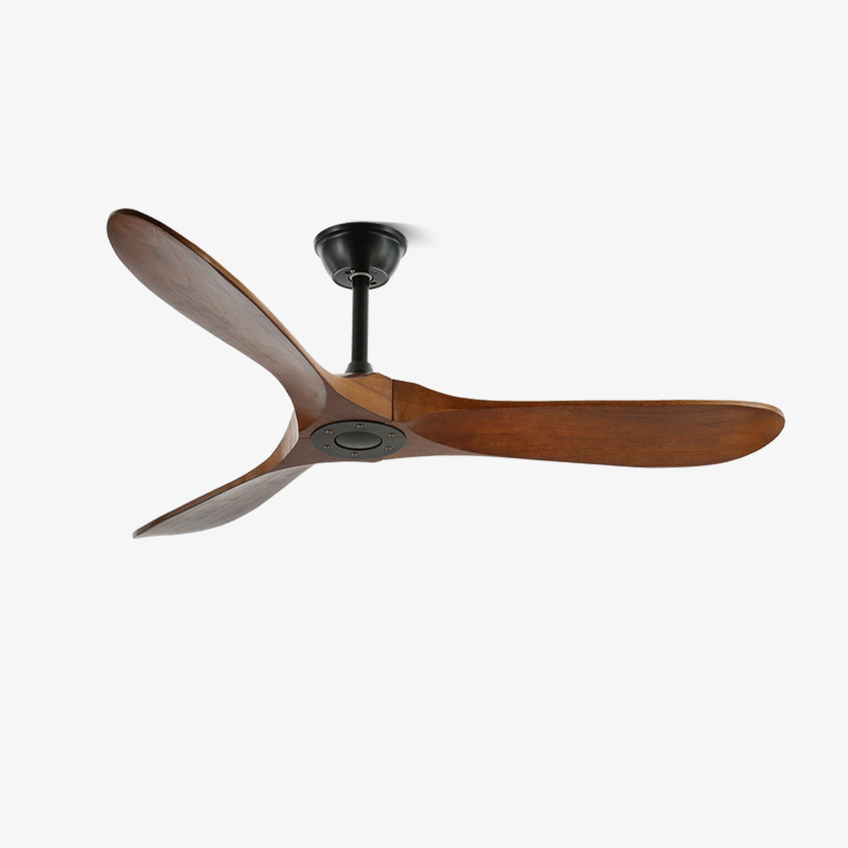 Aero Breeze Ceiling Fan — Sculpted Wood Blades & Whisper-Quiet DC Motor