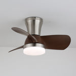 Aero Echo Ceiling Fan Light with LED, Modern Walnut Finish