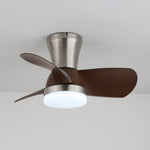 Aero Echo Ceiling Fan Light with LED, Modern Walnut Finish