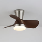 Aero Echo Ceiling Fan Light with LED, Modern Walnut Finish