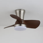 Aero Echo Ceiling Fan Light with LED, Modern Walnut Finish