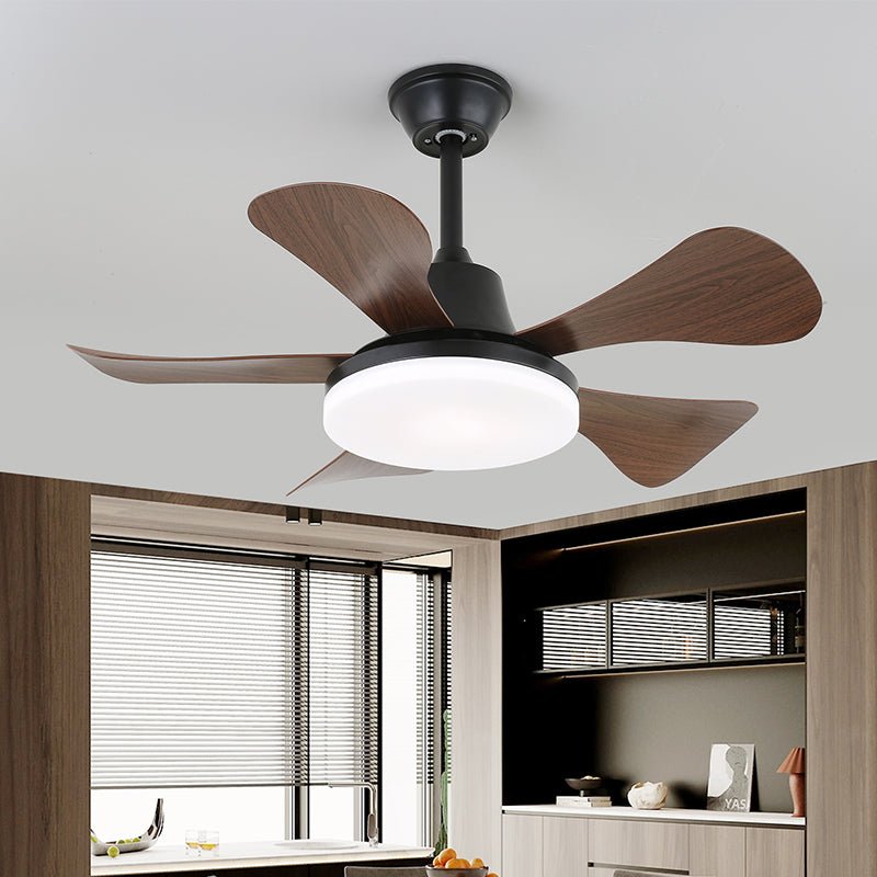 Aeroglow LED Ceiling Fan with Light – Modern Walnut Finish