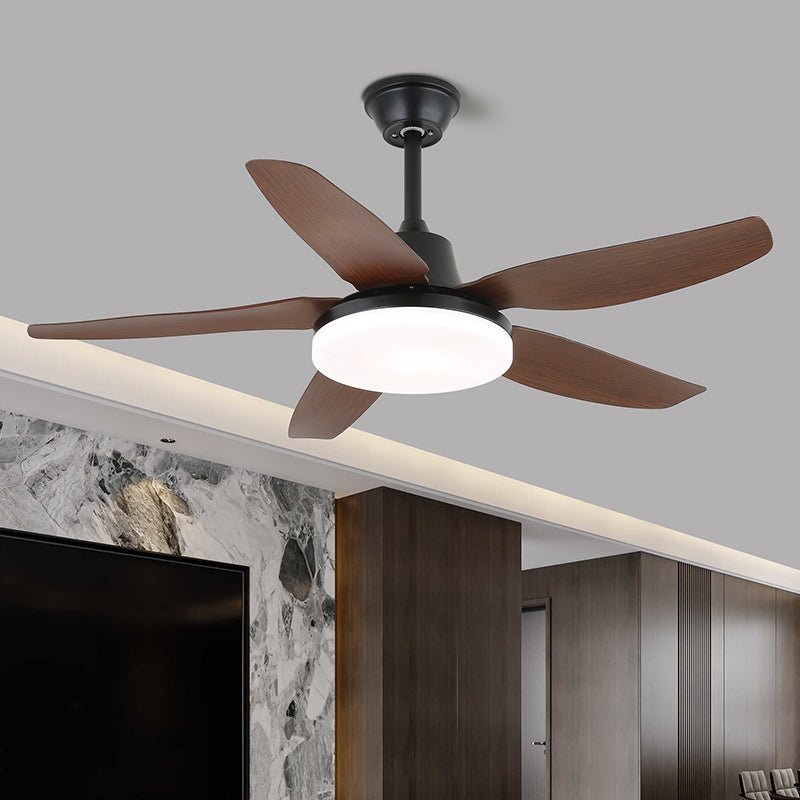 Aeroglow LED Ceiling Fan with Light – Modern Walnut Finish