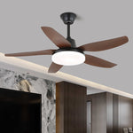 Aeroglow LED Ceiling Fan with Light – Modern Walnut Finish