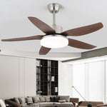 Aeroglow LED Ceiling Fan with Light – Modern Walnut Finish