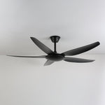 Aeron Noir Ceiling Fan with Light – Modern Black LED Fan for Living Room and Bedroom