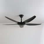 Aeron Noir Ceiling Fan with Light – Modern Black LED Fan for Living Room and Bedroom
