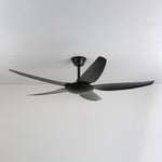 Aeron Noir Ceiling Fan with Light – Modern Black LED Fan for Living Room and Bedroom