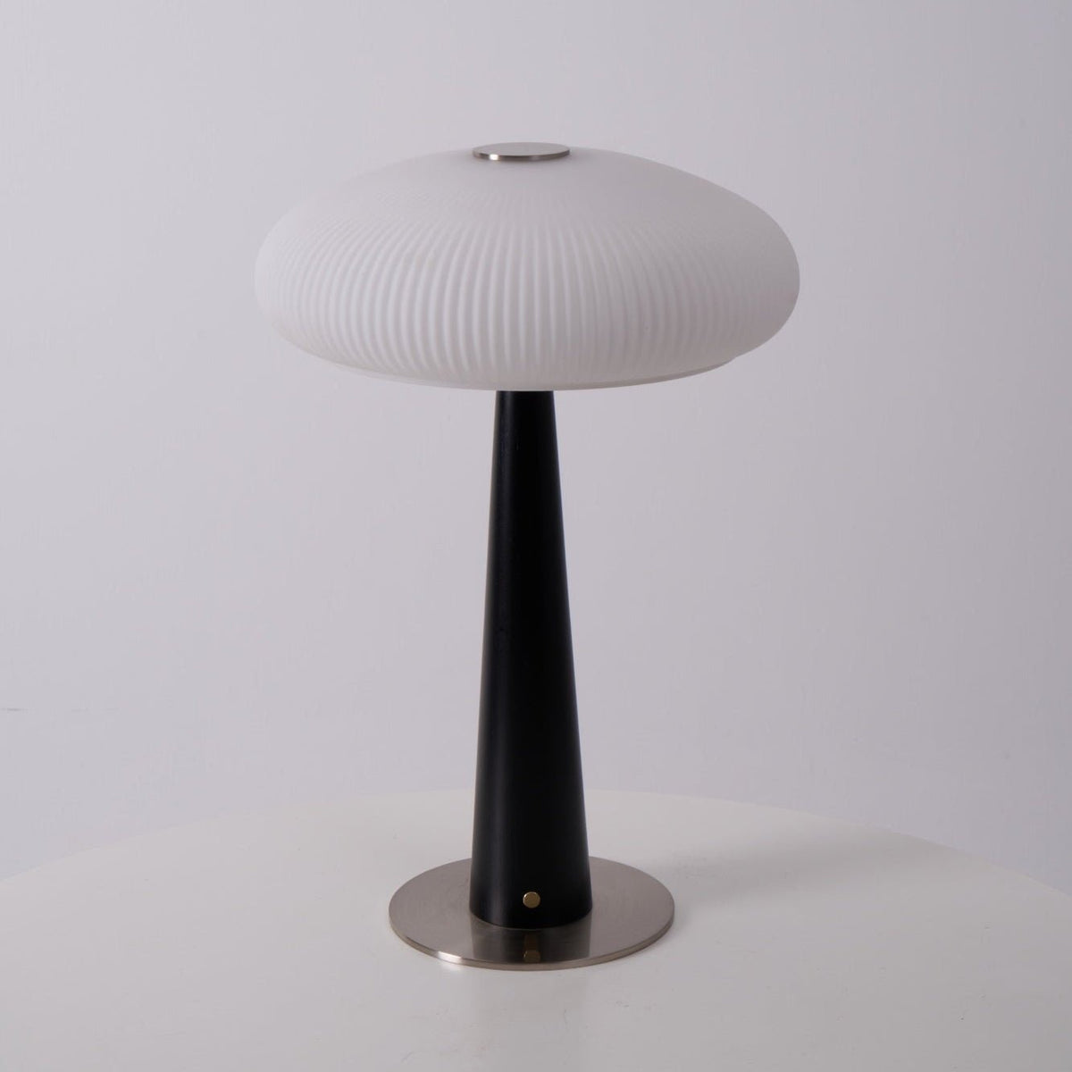 Aeruno Fluted Glass LED Table Lamp with Touch Dimming, Modern Sculptural Design