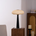 Aeruno Fluted Glass LED Table Lamp with Touch Dimming, Modern Sculptural Design