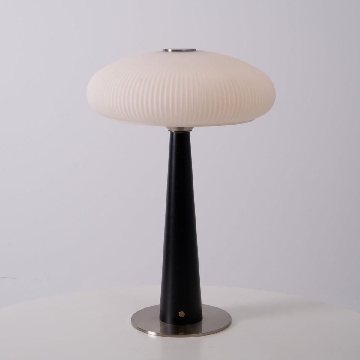 Aeruno Fluted Glass LED Table Lamp with Touch Dimming, Modern Sculptural Design